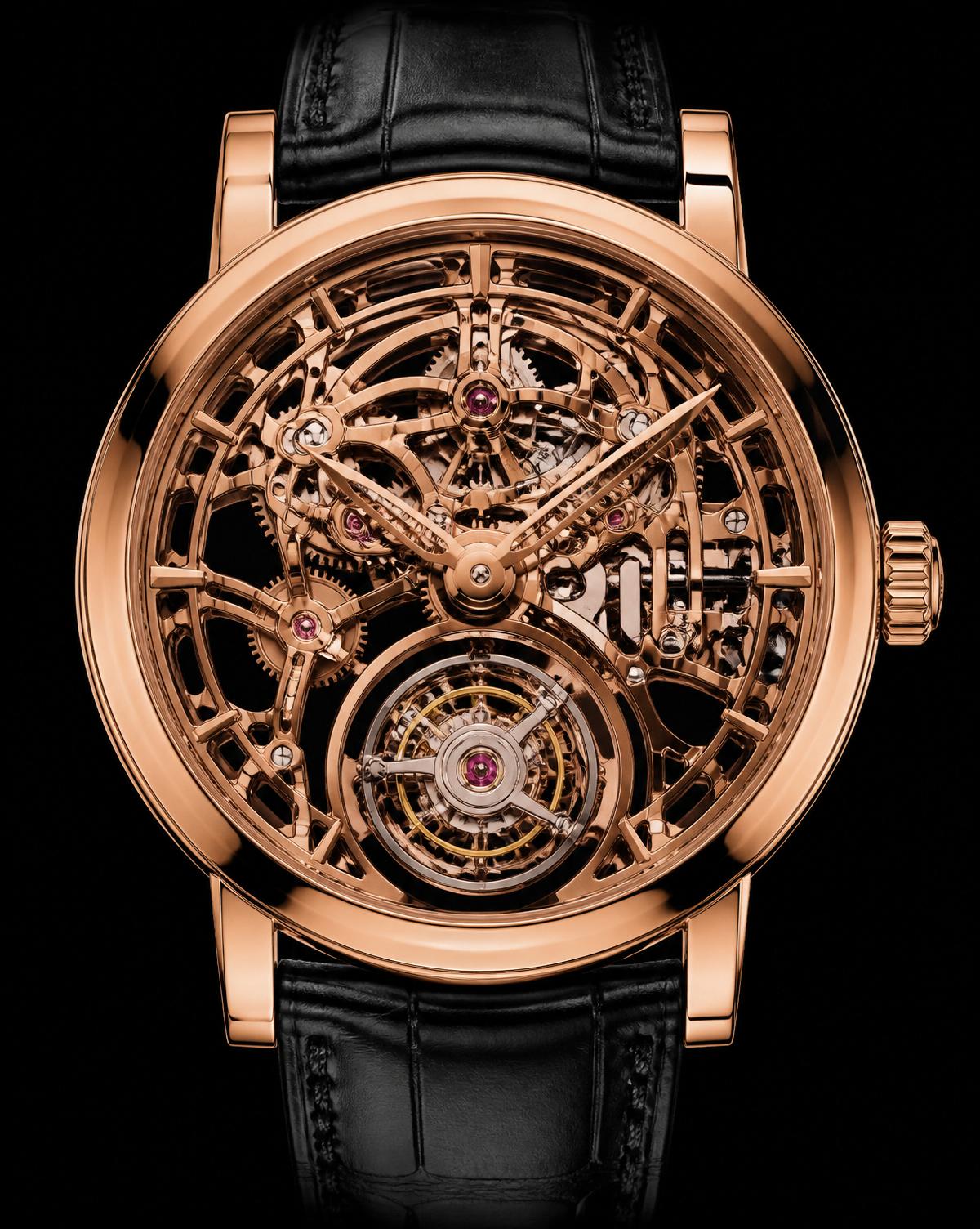 Céleste Tourbillon — mouvement squelette en or rose